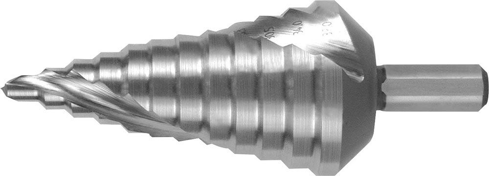 Stufenbohrer Bohrbereich 6 - 37 mm HSS-Co5 spiralgenutet Schneidenanzahl 2 Stufenanzahl 12