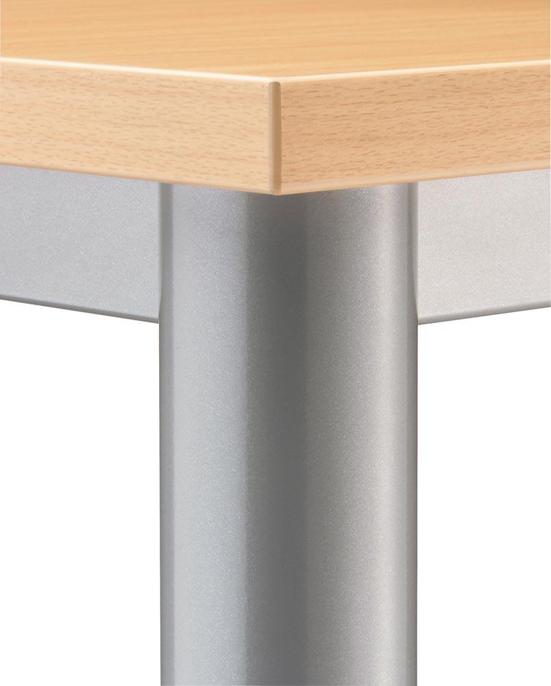 Schreibtisch, BxTxH 1200x800x685-810 mm, höhenverstellbar, 4-Fuß-Gestell, Platten-/Gestellfarbe lichtgrau/silber Schreibtisch, BxTxH 1200x800x685-810 mm, höhenverstellbar, 4-Fuß-Gestell, Platten-/Gestellfarbe lichtgrau/silber