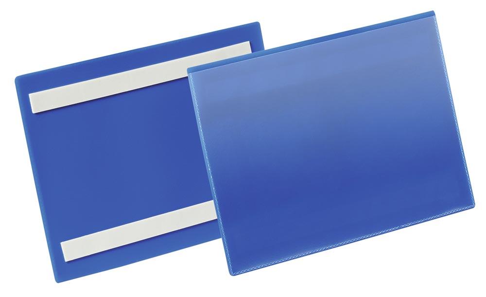 Selbstklebende Kennzeichnungstasche, A5 quer, BxH innen 210x148 mm, Farbe dunkelblau, VE 50 Stück