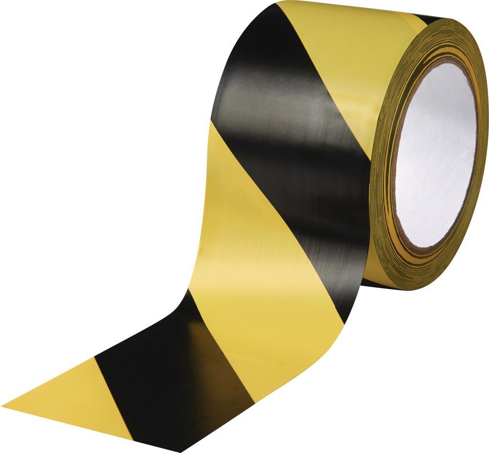 Bodenmarkierungsband Easy Tape PVC schwarz/gelb Länge 33 m Breite 75 mm Rolle