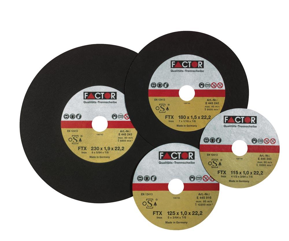Trennscheiben für Edelstahl, extra dünne Ausf. FTX-INOX 115 x 1,0 x 22,2 mm