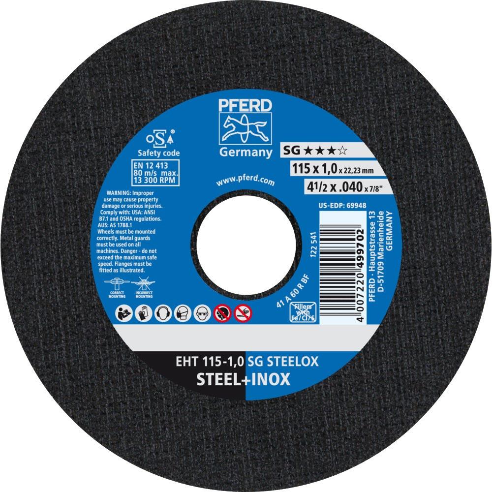 Trennscheibe SG STEELOX D115x1mm gerade INOX Bohrung 22,23 mm