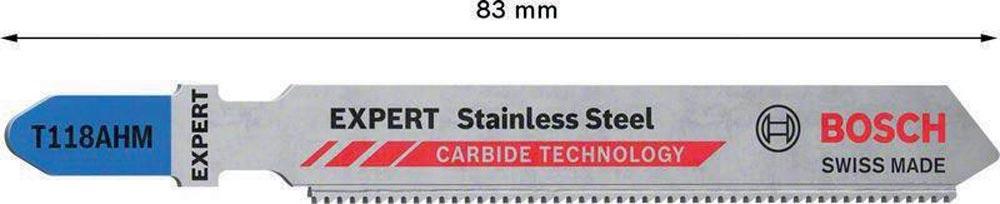 Stichsägeblatt Stainless Steel T 118 AHM Gesamtlänge 83 mm Zahnteilung 1,1 mm Carbide 3 Stück / Karte Stichsägeblatt Stainless Steel T 118 AHM Gesamtlänge 83 mm Zahnteilung 1,1 mm Carbide 3 Stück / Karte