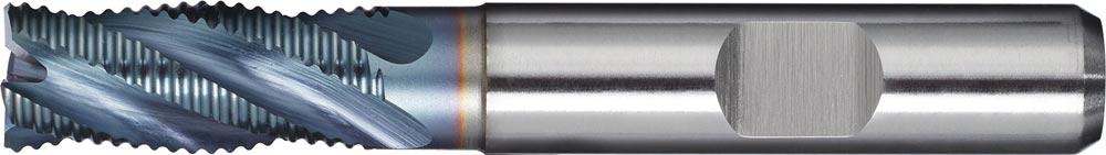 Schaftfräser DIN 844 Typ HR Nenn-Ø 10 mm Einsatzlänge 30 mm HSS-Co5 TiCN DIN 1835 B Schneidenanzahl 4 kurz