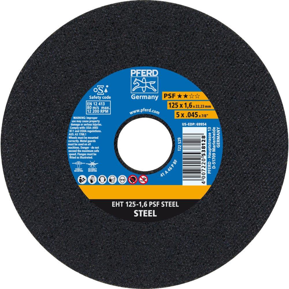 Trennscheibe PSF STEEL D125x1,6mm gerade Stahl Bohrung 22,23 mm
