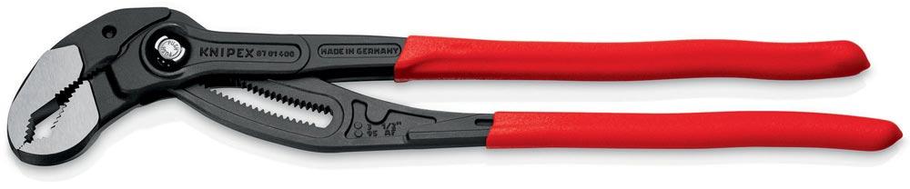 Rohr- und Wasserpumpenzange Cobra® Länge 400 mm Spannweite 95 mm poliert Kunststoffüberzug