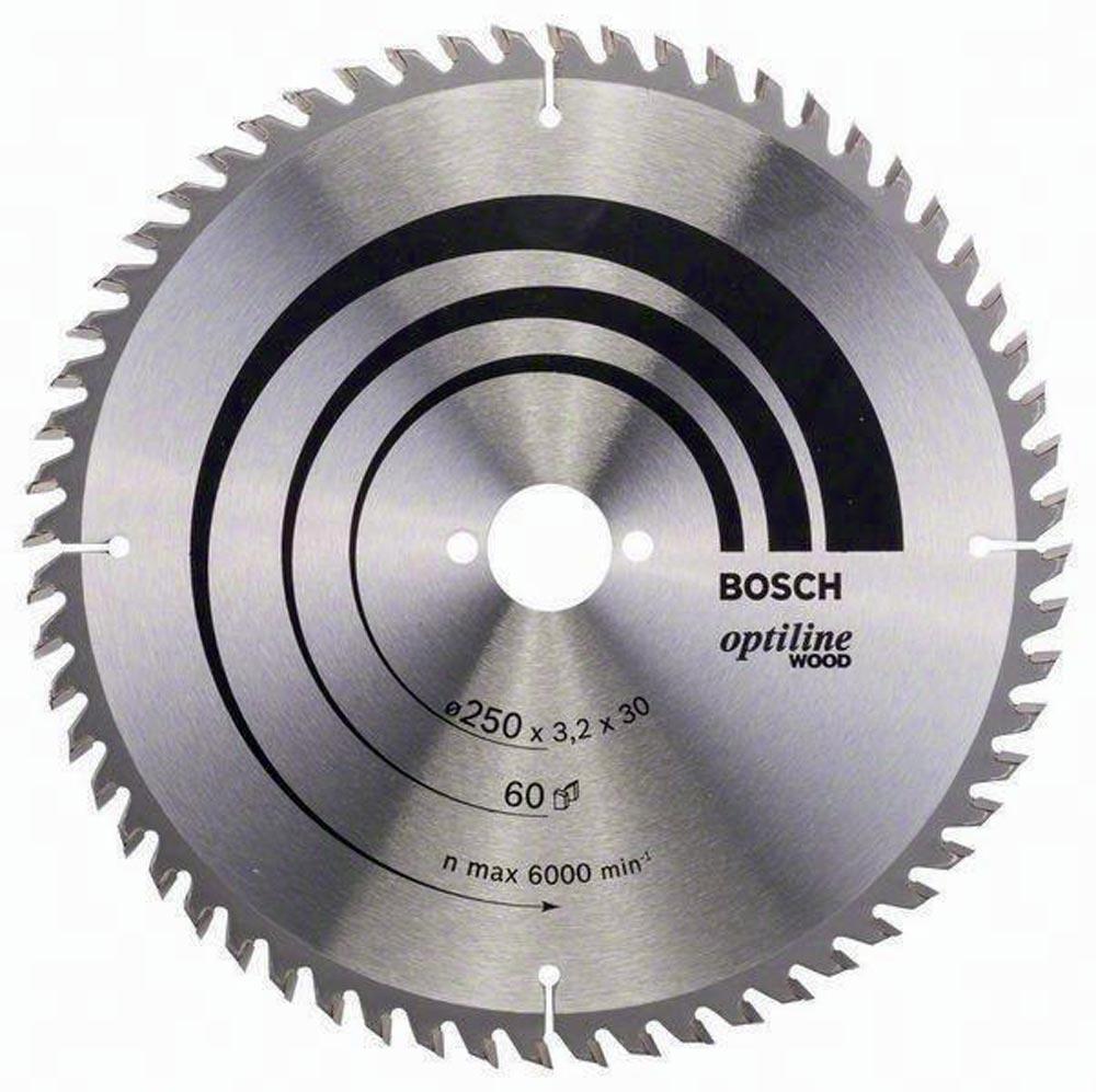 Kreissägeblatt PRO Wood Außen-Ø 250 mm Zähnezahl 60 WZ Bohrung 30 mm Schnittbreite 3,2 mm HM