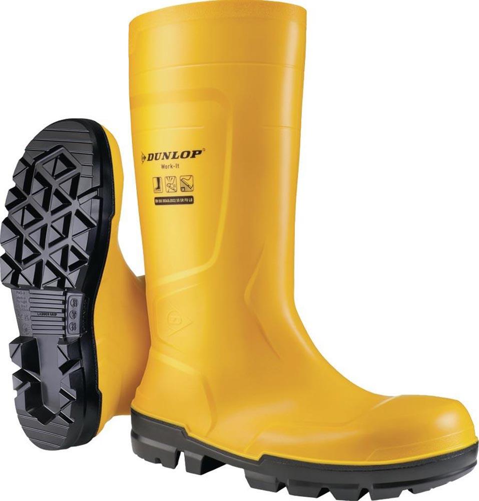 Sicherheitsstiefel Größe 46 gelb S5 EN ISO 20345:2022  S5 SR FO LG PVC