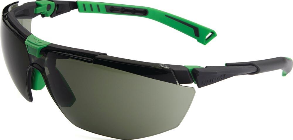 Schutzbrille 5X1030005 EN 166, EN 170, EN 172 FT KN Bügel metallgrau/grün, Scheibe G15 Polycarbonat