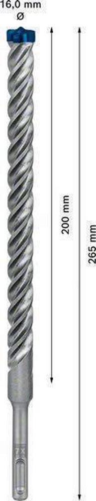 Hammerbohrer Expert SDS-7X Ø 16,0 mm Arbeits-L.200 mm L.265 mm SDS-plus 1 Stück Hammerbohrer Expert SDS-7X Ø 16,0 mm Arbeits-L.200 mm L.265 mm SDS-plus 1 Stück