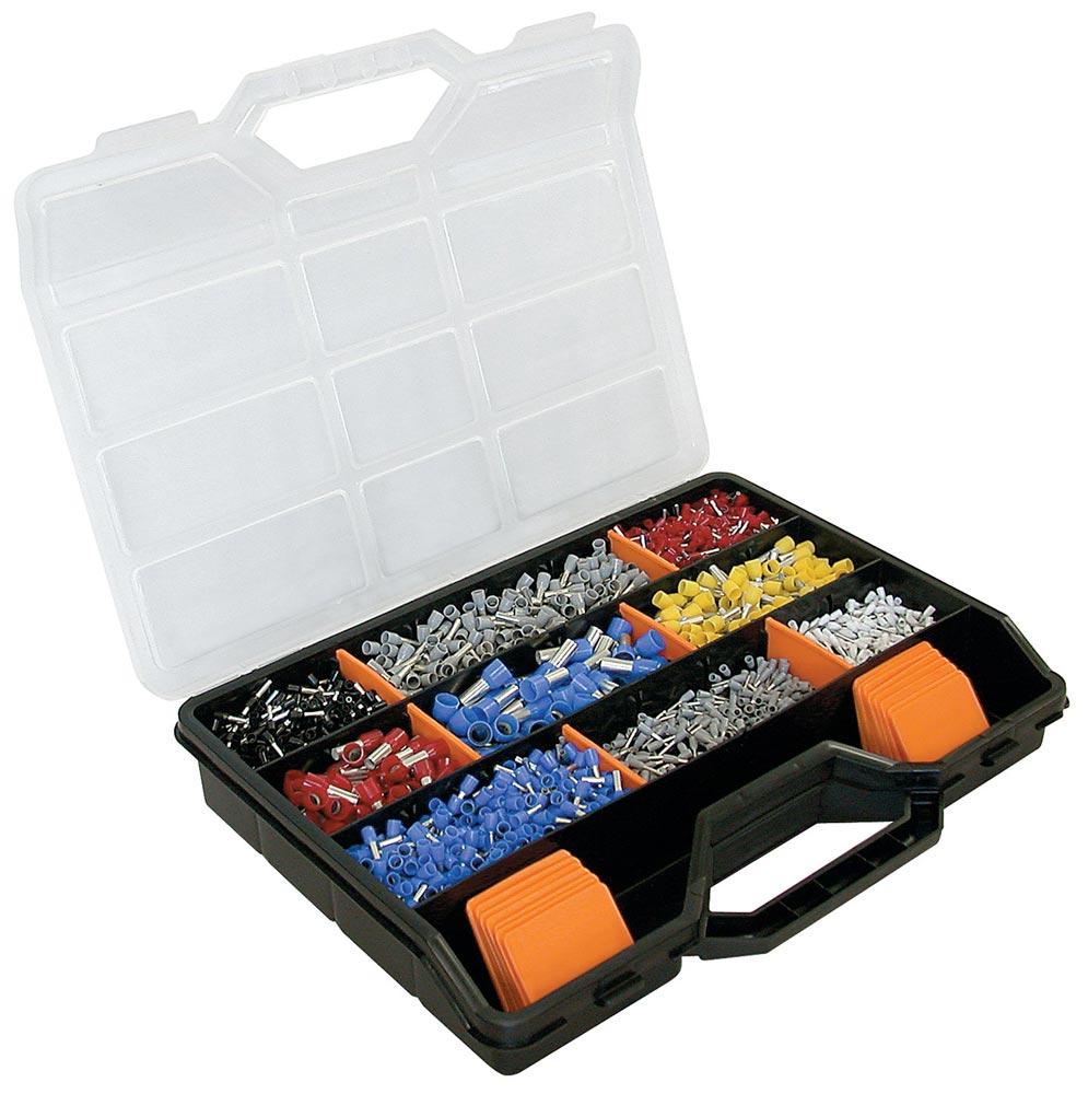 Aderendhülsensortiment 2200-teilig 0,5 - 16 mm Sortimentskoffer Aderendhülsensortiment 2200-teilig 0,5 - 16 mm Sortimentskoffer