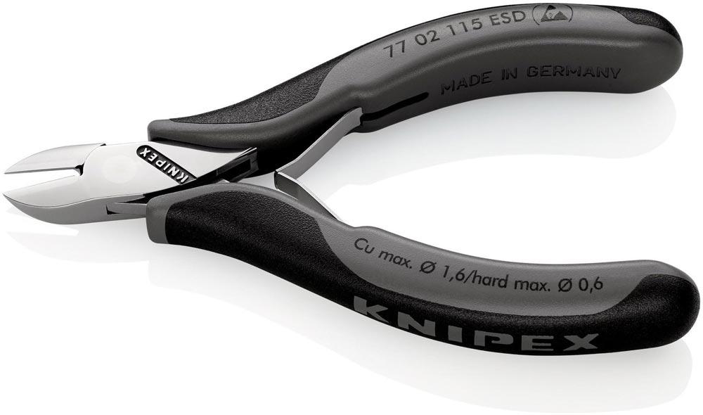 Elektronik-Seitenschneider Länge 115 mm Form 0 Facette ja, klein spiegelpoliert