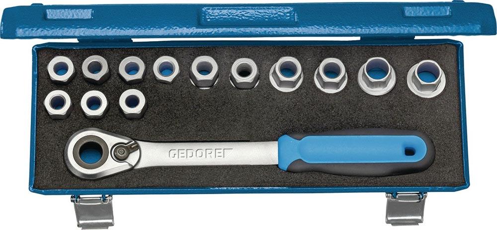 Steckschlüsselsatz 19 SKU-20 14-teilig 1/2  Schlüsselweiten 10-24 mm Anzahl Zähne 60 6-Kant