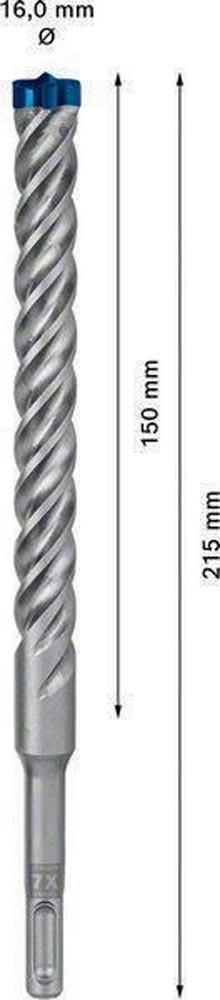 Hammerbohrer Expert SDS-7X Ø 16,0 mm Arbeits-L.150 mm L.215 mm SDS-plus 1 Stück Hammerbohrer Expert SDS-7X Ø 16,0 mm Arbeits-L.150 mm L.215 mm SDS-plus 1 Stück