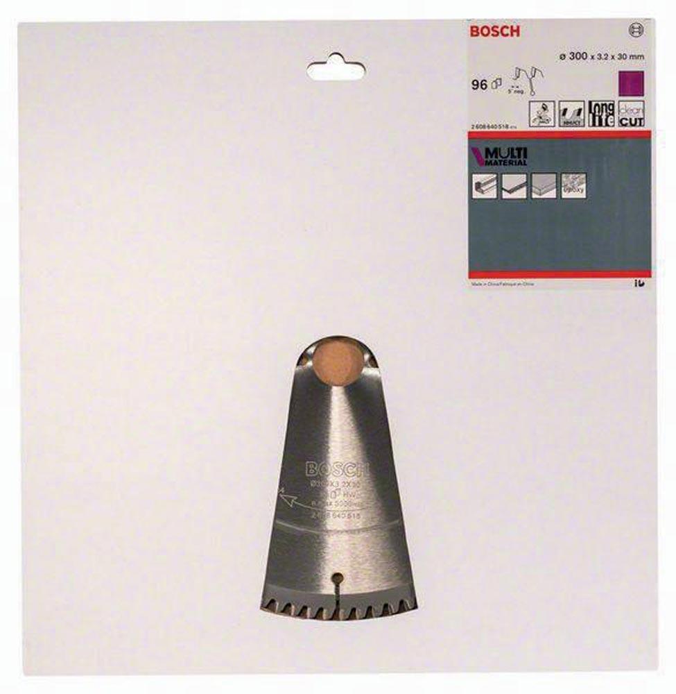 Kreissägeblatt Außen-Ø 300 mm Zähnezahl 96 HLTCG Bohrung 30 mm Schnittbreite 3,2 mm HM