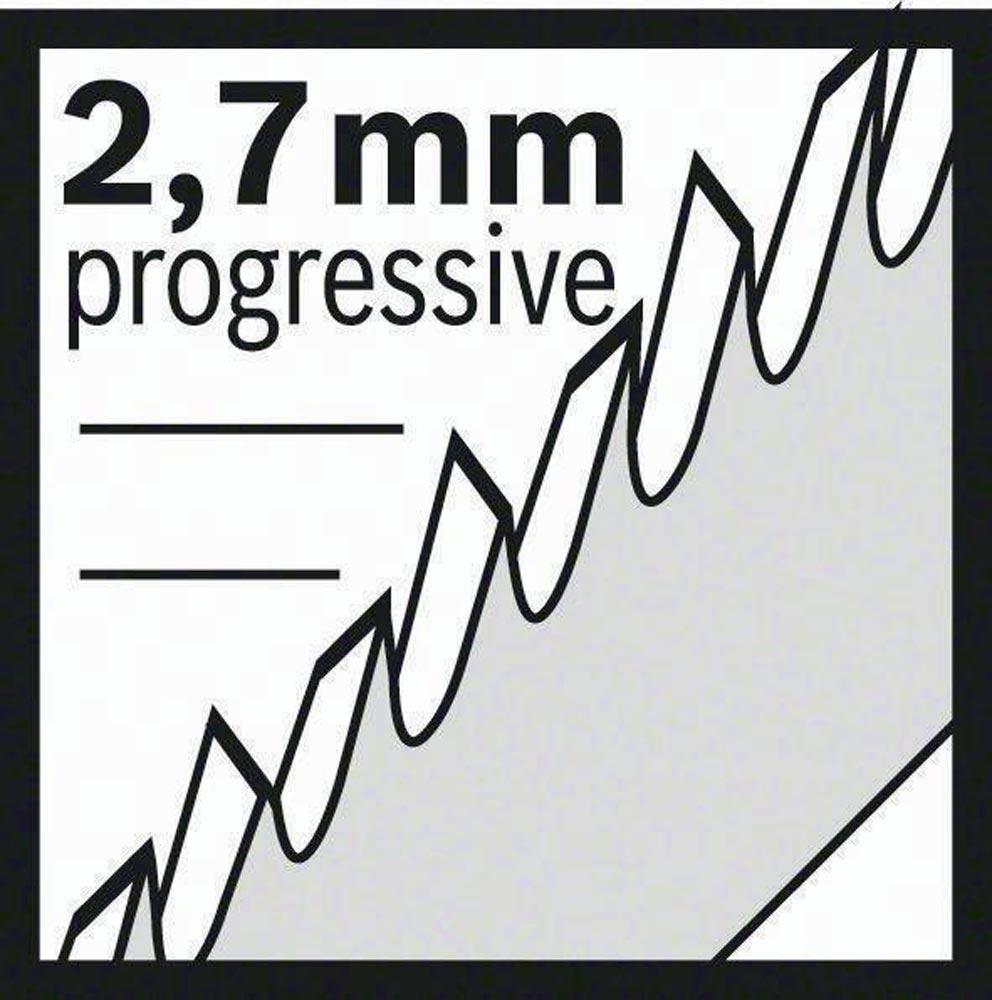 Stichsägeblatt T 101 B Gesamtlänge 100 mm Zahnteilung 2,7 mm HCS 5 Stück / Karte