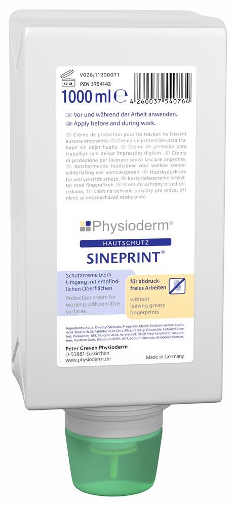 Hautschutzcreme sineprint, 1000 ml Varioflasche
