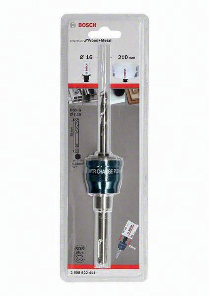 Adapter Power-Change + SDS plus 7,15 x 85 mm HSS-G Lochsägen 16-210 mm