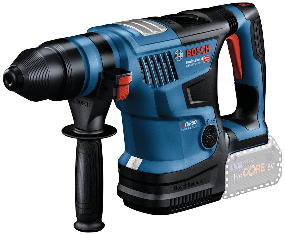 BOSCH Akku-Bohrhammer GBH 18V-34 CF BiTurbo im Koffer (o. Akku/Ladegerät)