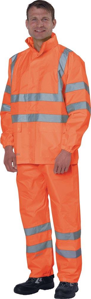 Warnschutz-Regenjacke Größe L orange