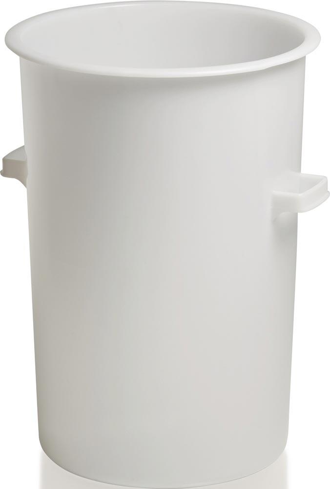 Kunststoffbehälter rund 110 l HD-PE weiß D515xH733mm mit Außengriff