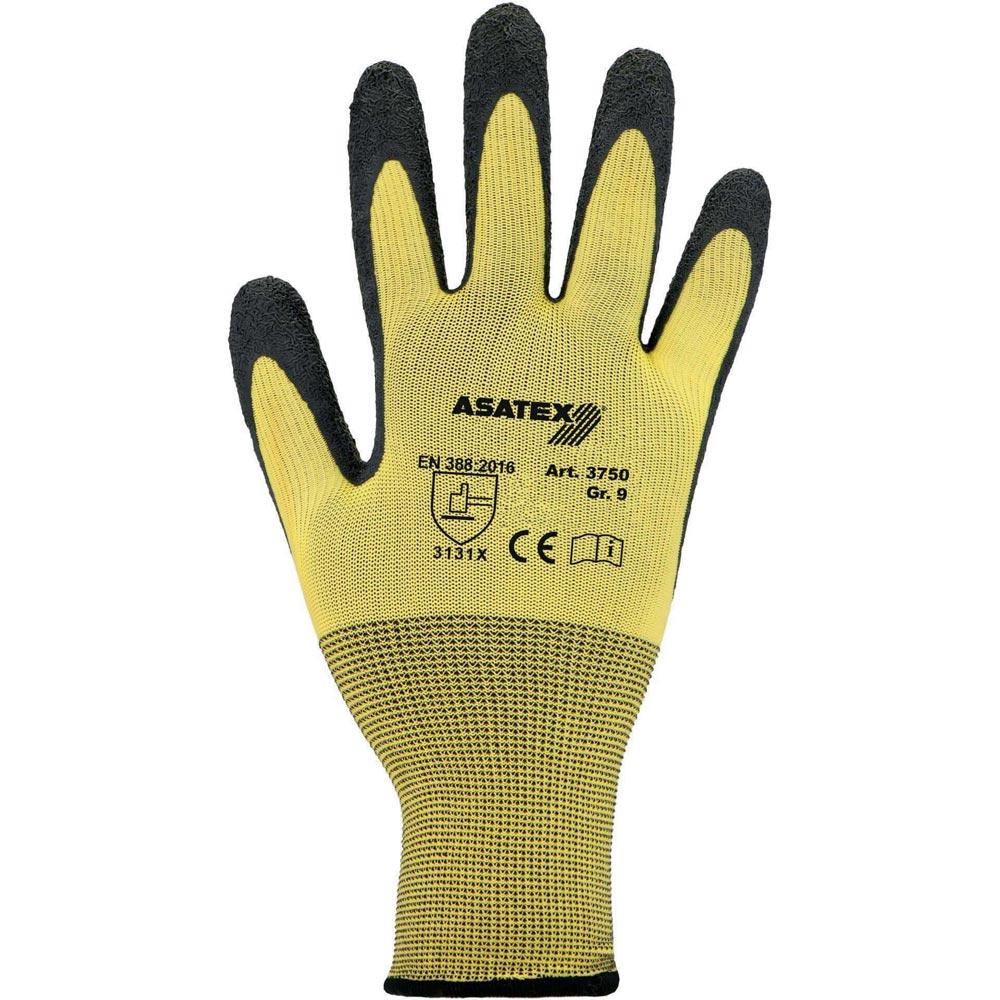 Handschuhe Größe 7 gelb/schwarz EN 388 PSA-Kategorie II