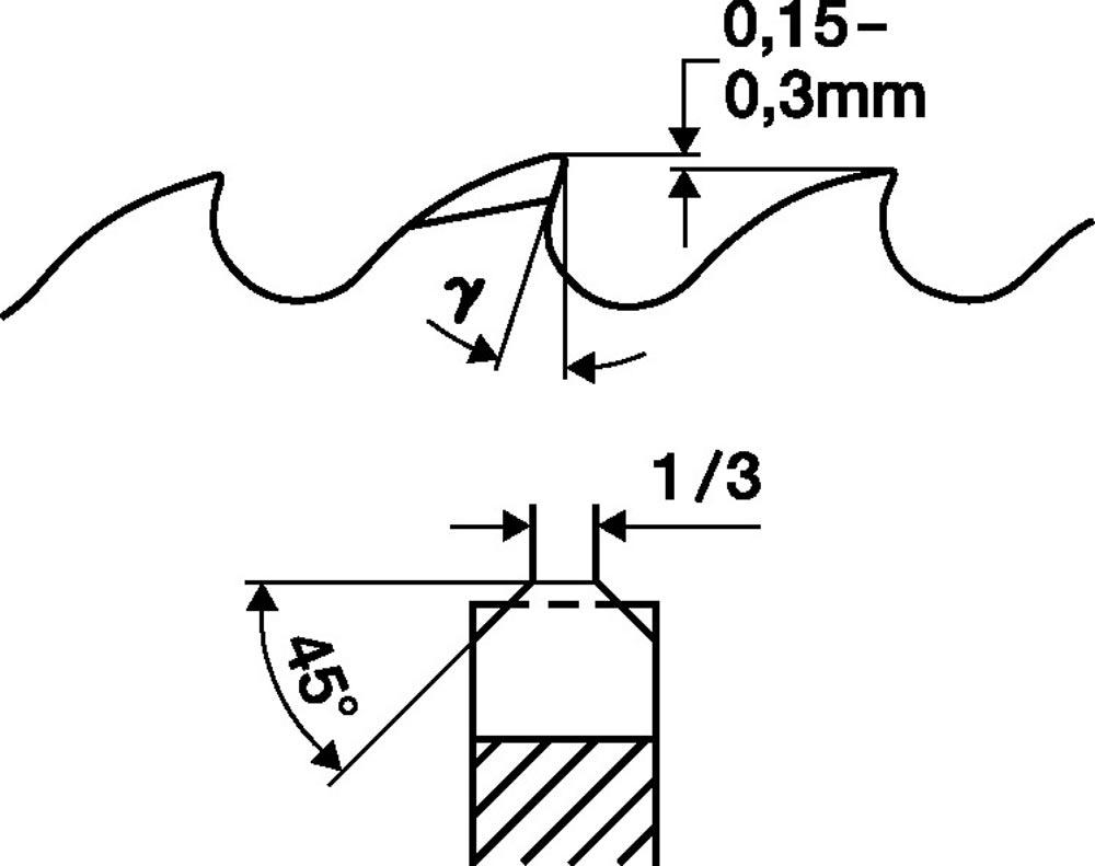 Metallkreissägeblatt Zahnform BW Sägeblatt-Ø 350 mm Breite 3,0 mm HSS-Co Bohrungs-Ø 32 mm Z.220