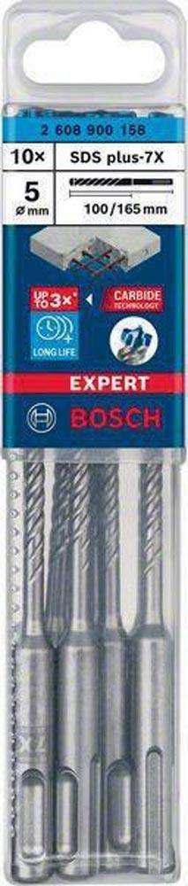 Hammerbohrer Expert SDS-7X Ø 5 mm Arbeits-L.100 mm L.165 mm SDS-plus 10 Stück Hammerbohrer Expert SDS-7X Ø 5 mm Arbeits-L.100 mm L.165 mm SDS-plus 10 Stück