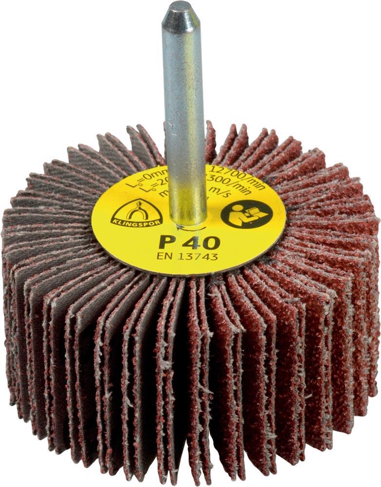Fächerschleifer KM 613 Ø30xH15mm Körnung 120 Korund Schaft-Ø 6 mm