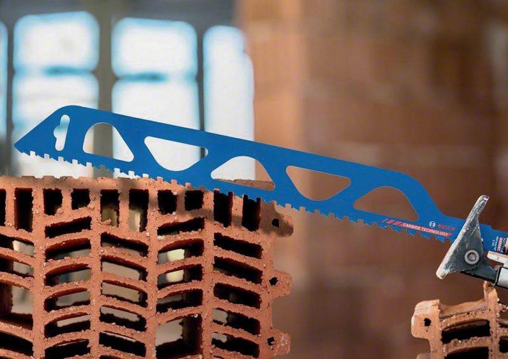 Säbelsägeblatt Expert Hollow Brick Länge 455 mm Breite 50 mm Zahnteilung TPI 2 12,7 mm S-Schaft 1 Stück / Karte