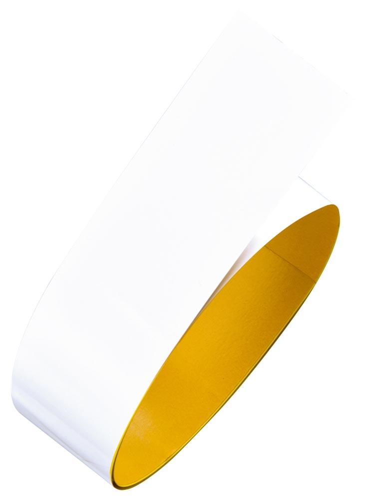 Bodenmarkierband, Stahl, staplerfest, Rollenbreite 75 mm, Rollenlänge 6 m, Farbe weiß