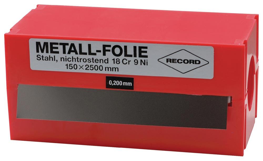 Metallfolie Dicke 0,075 mm Edelstahl 1.4301 Länge 2500 mm Breite 150 mm