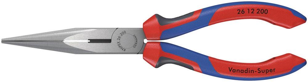 Flachrundzange Länge 200 mm poliert gerade Comfort-Griffe