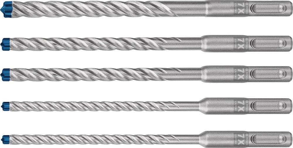 Hammerbohrersatz Expert SDS plus-7X 5- teilig SDS Plus Kunststoffkassette mit Euroloch Hammerbohrersatz Expert SDS plus-7X 5- teilig SDS Plus Kunststoffkassette mit Euroloch