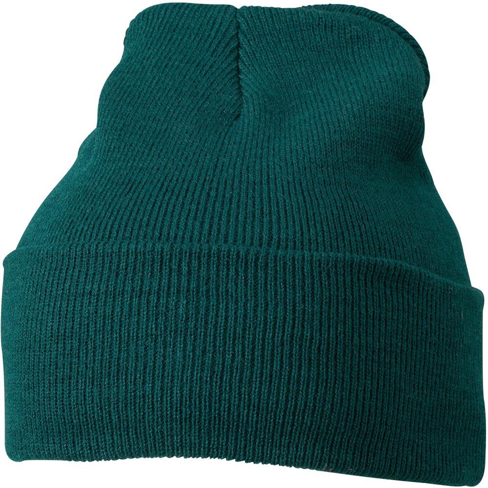 Stickmütze klassisch, Knitted Cap, dark-Green