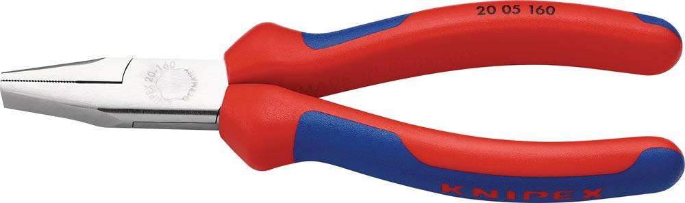 Flachzange DIN ISO 5745 Gesamtlänge 160 mm verchromt Mehrkomponenten-Hüllen