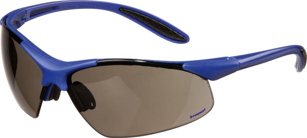 Schutzbrille DAYLIGHT PREMIUM EN 166 Bügel dunkelblau, Scheibe smoke Polycarbonat