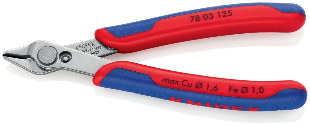 Elektronik-Seitenschneider Super-Knips® INOX Länge 125 mm Form 0 Facette nein poliert