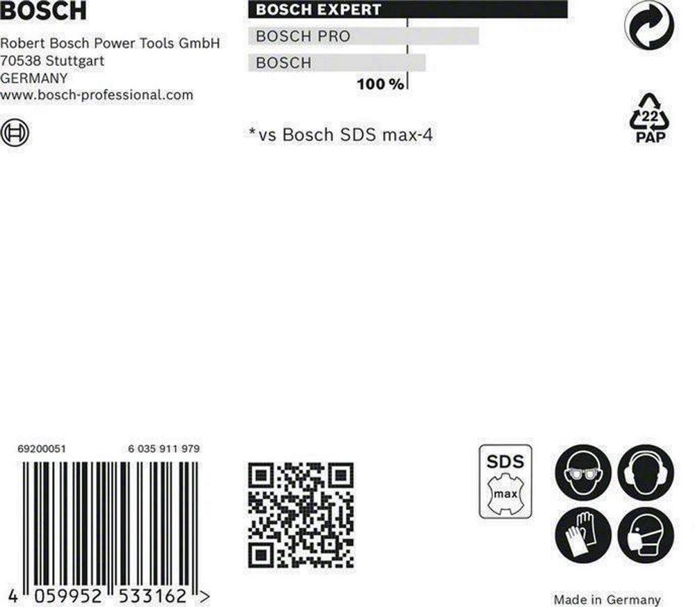 Hammerbohrer Expert SDS max-8X Ø 25 mm Arbeits-L.600 mm L.720 mm SDS-max 1 Stück Hammerbohrer Expert SDS max-8X Ø 25 mm Arbeits-L.600 mm L.720 mm SDS-max 1 Stück