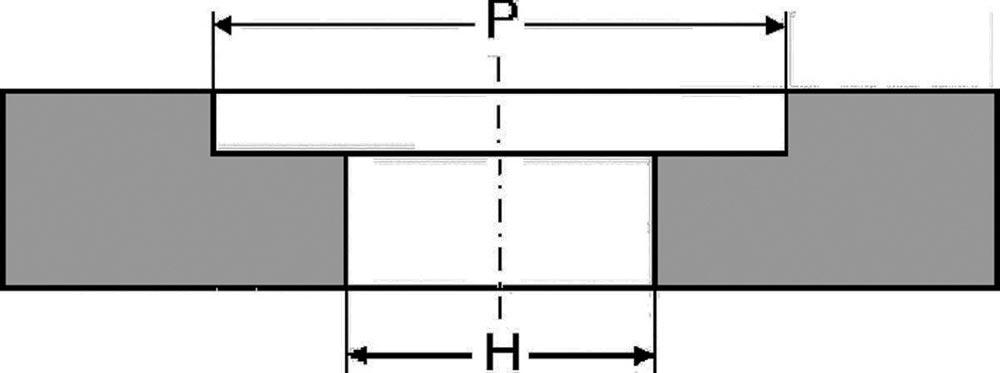Schleifbockscheibe Ø200xB32x51mm 36 Form A mit Aussparung 110 x 16 mm Normalkorund