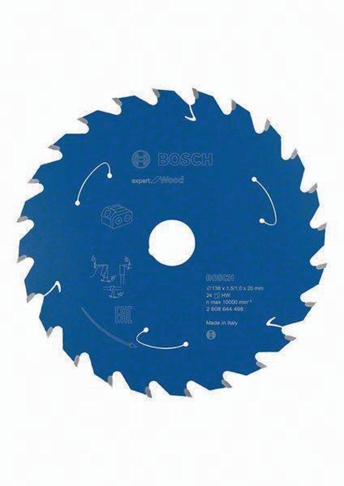 Kreissägeblatt Expert for Wood Außen-Ø 136 mm Zähnezahl 24 WZ Bohrung 20 mm Schnittbreite 1,5 mm HM Kreissägeblatt Expert for Wood Außen-Ø 136 mm Zähnezahl 24 WZ Bohrung 20 mm Schnittbreite 1,5 mm HM