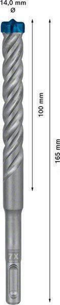 Hammerbohrer Expert SDS-7X Ø 14,0 mm Arbeits-L.100 mm L.165 mm SDS-plus 1 Stück Hammerbohrer Expert SDS-7X Ø 14,0 mm Arbeits-L.100 mm L.165 mm SDS-plus 1 Stück