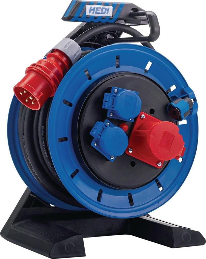 Drehstromkabeltrommel Generation 7 Champion 25 m H07RN-F 5 x 2,5 mm 290 mm 2 Schutzkontaktsteckdosen Vollkunststoff IP54 Drehstromkabeltrommel Generation 7 Champion 25 m H07RN-F 5 x 2,5 mm 290 mm 2 Schutzkontaktsteckdosen Vollkunststoff IP54