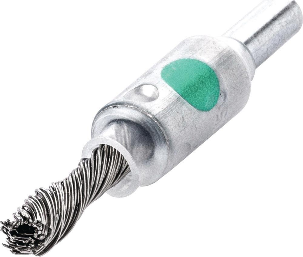 Pinselbürste Ø 10 mm Schaft 6 mm Drahtstärke 0,25 mm VA 4500 min-
