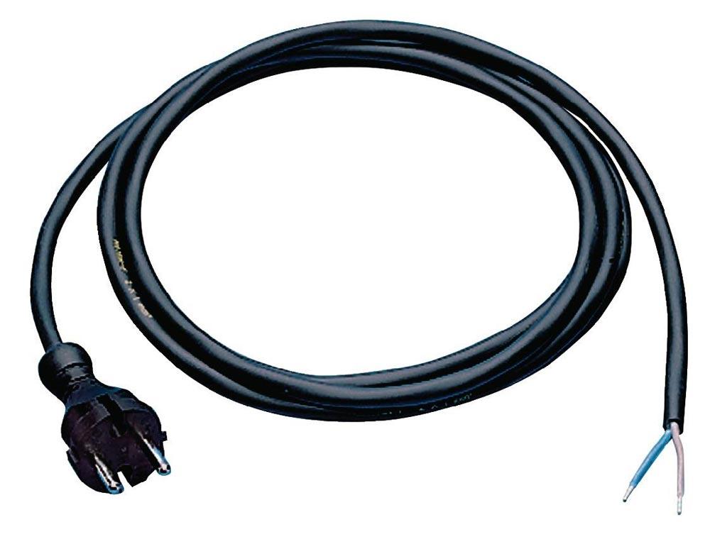 Anschlussleitung H07RN-F 2 x 1,5 mm 5 m mit Konturenstecker schwarz für Innen- / Außenbereich