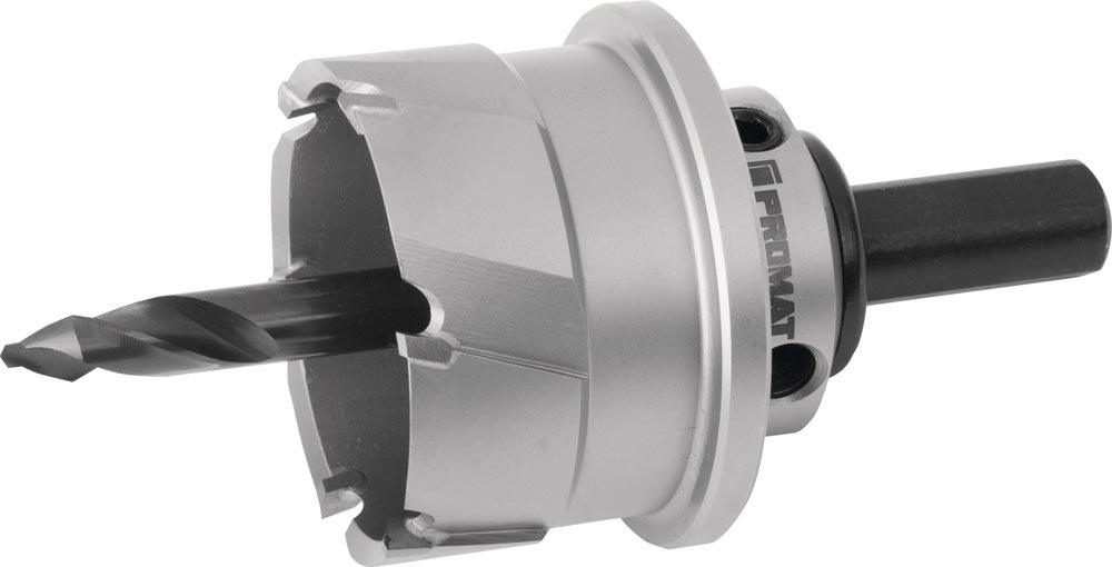 Lochsäge Sägen-Ø 50 mm Schnitttiefe 20 mm HM-bestückt mit Bohrer und Feder