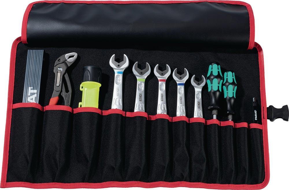 Werkzeugrolltasche 12 Fächer B540xH330mm Nylon schwarz/rot