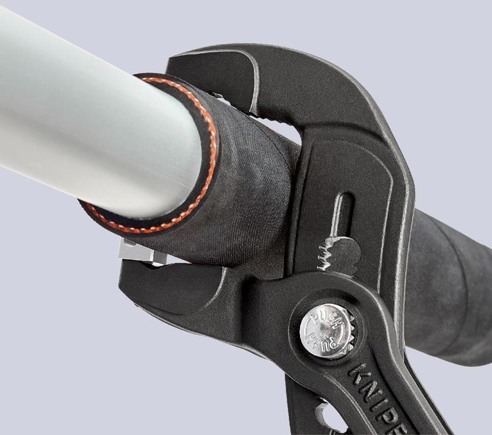 Schlauchschellenzange Gesamtlänge 250 mm Kopf grau atramentiert Kunststoffüberzug Schlauchschellenzange Gesamtlänge 250 mm Kopf grau atramentiert Kunststoffüberzug