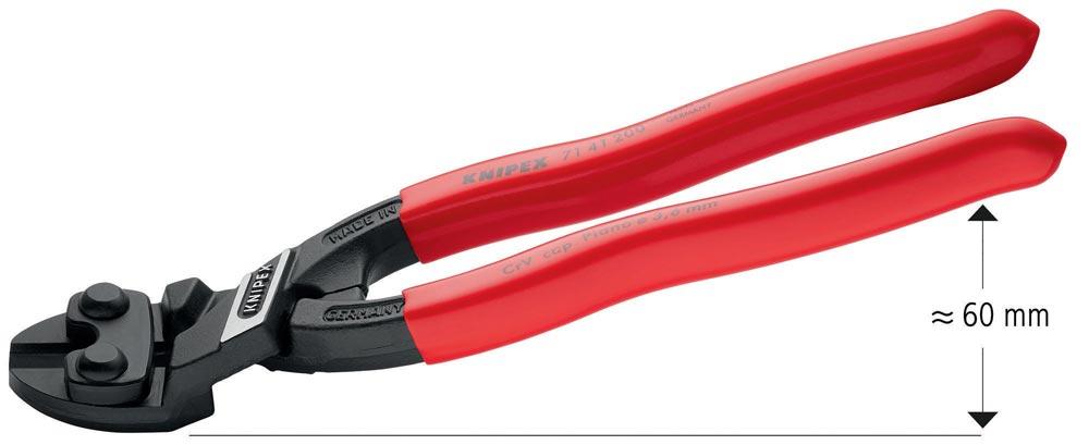 Kompaktbolzenschneider CoBolt® Länge 200 mm Kunststoffüberzug 20  3,6 mm mit Aussparung weich 6 mm mittel 5,2 mm hart 4 mm