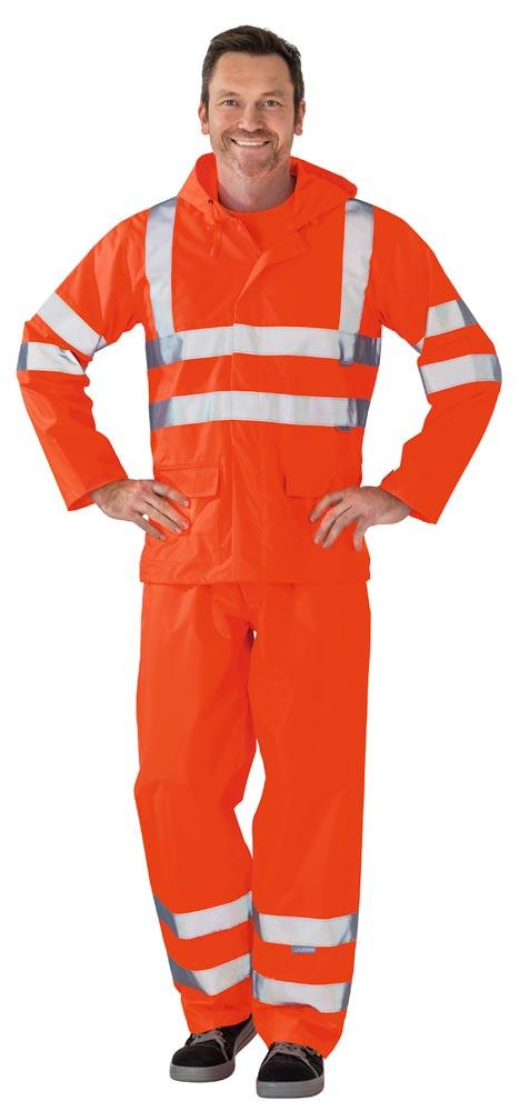 Warnschutz-Regenjacke orange Gr. M